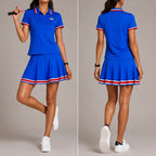 Women’s Two-Piece Sports Skirt Set – Breathable Cotton
