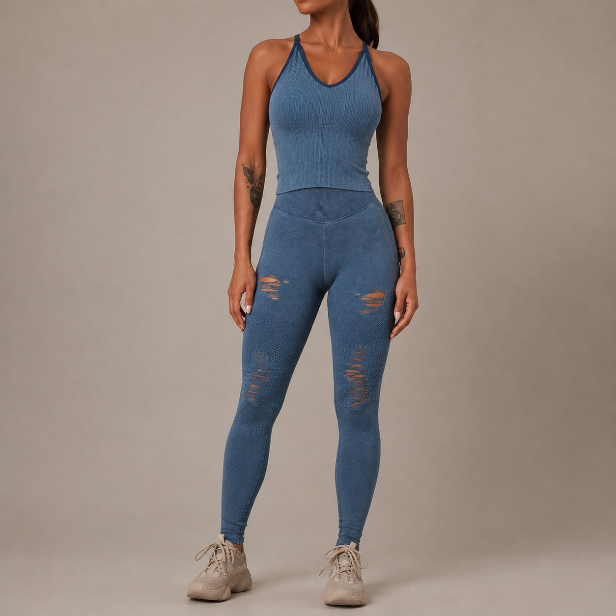 Women’s Seamless Yoga Set – Moisture-Wicking 2 Piece