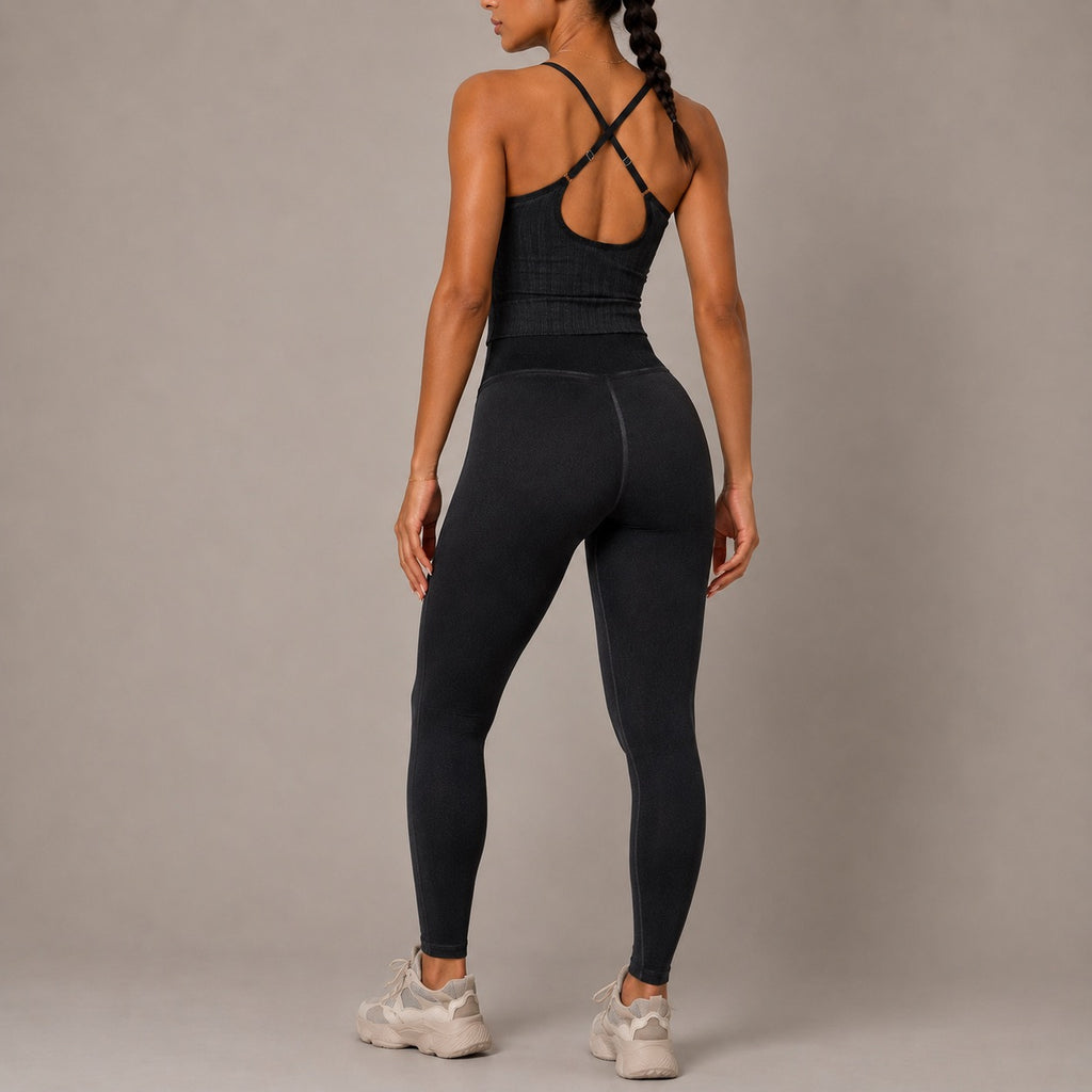 Women’s Seamless Yoga Set – Moisture-Wicking 2 Piece