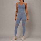 Women’s Seamless Yoga Set – Moisture-Wicking 2 Piece