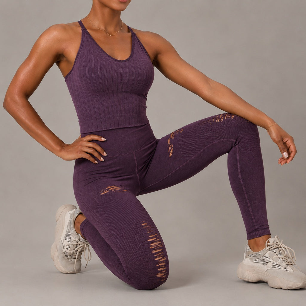 Women’s Seamless Yoga Set – Moisture-Wicking 2 Piece