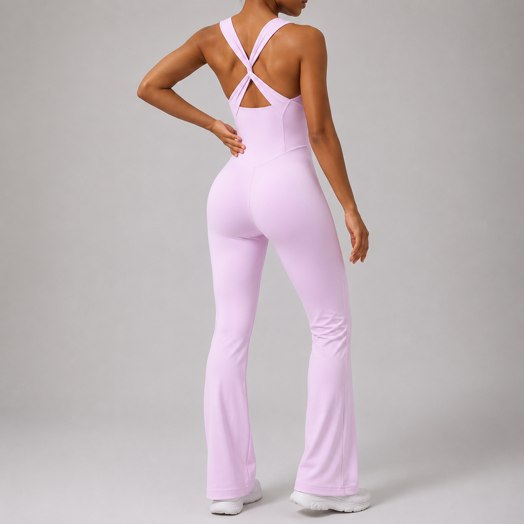 Crisscross Wide Strap Sleeveless Jumpsuit – Stretch Fit