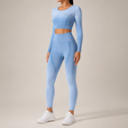 Women’s Seamless Gradient Yoga Set Long Sleeve & Leggings