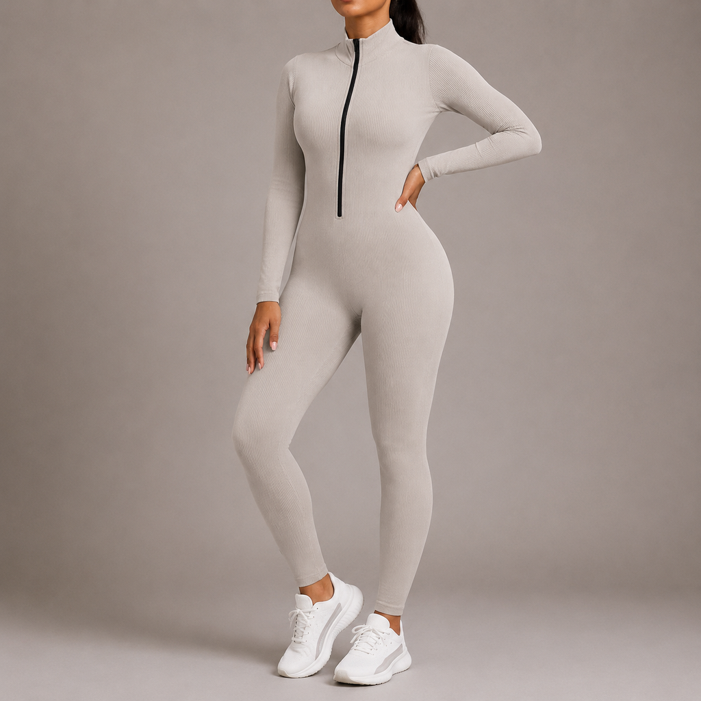 Women’s Seamless One-Piece Yoga Jumpsuit – Quick Dry