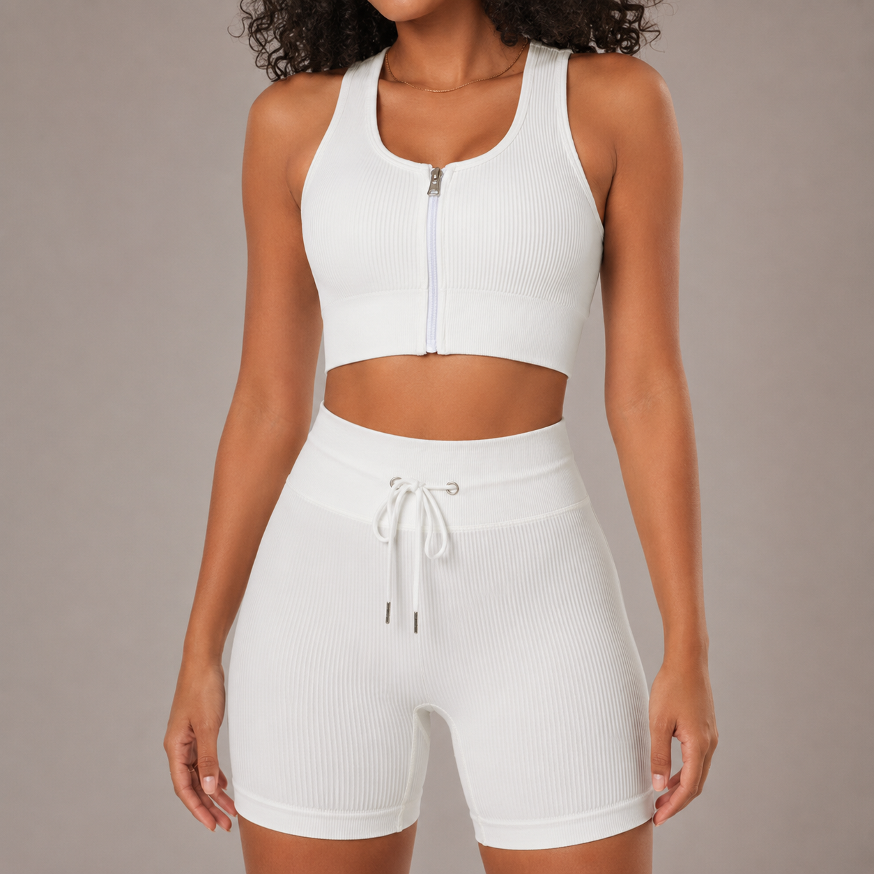 Women’s Seamless Sports Bra And Shorts Yoga Set