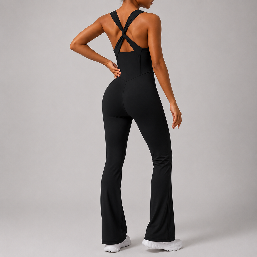 Crisscross Wide Strap Sleeveless Jumpsuit – Stretch Fit