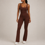 Scoop Neck Wide Strap Active Jumpsuit