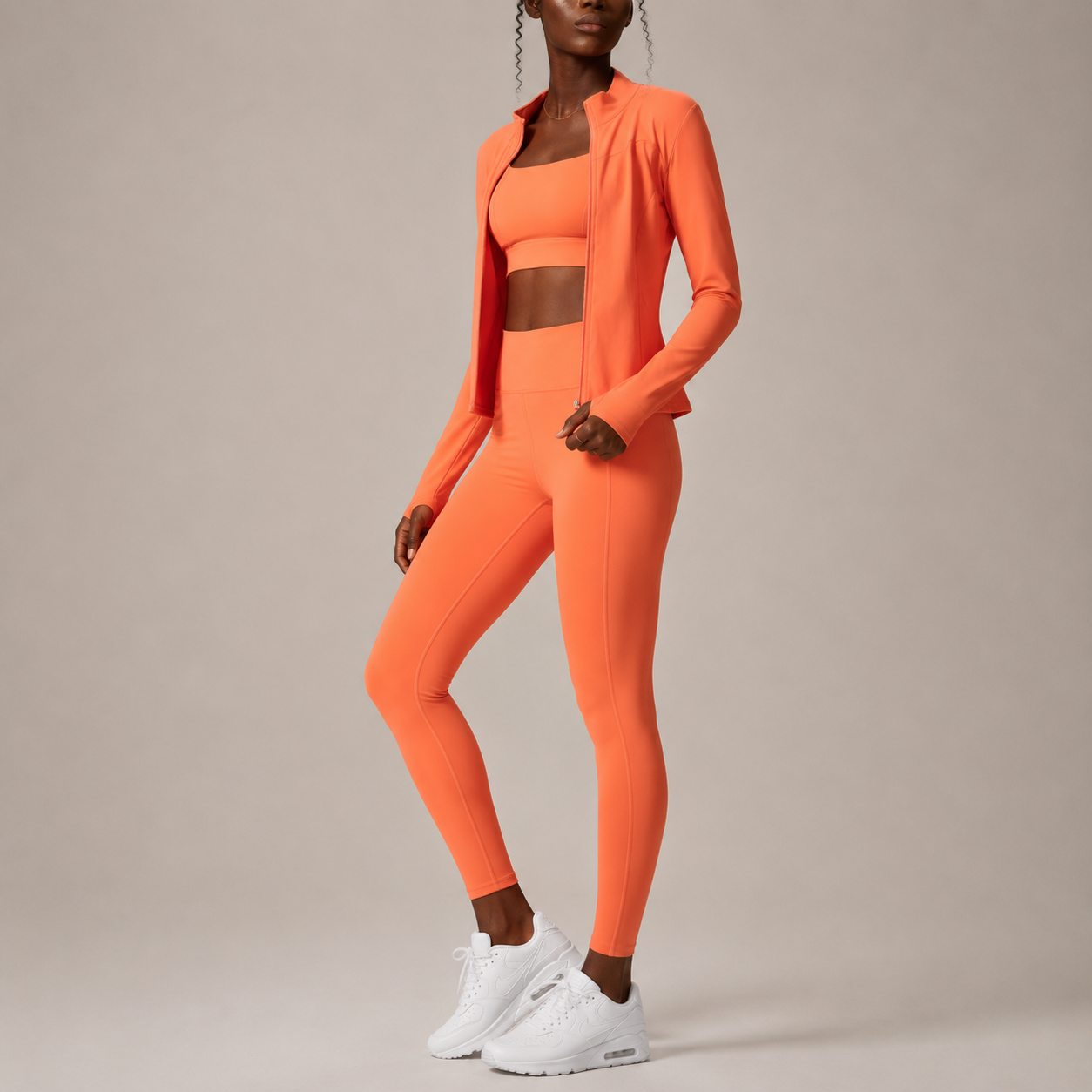 Women’s 3-Piece Yoga Outfit Set – Quick-Dry Nylon