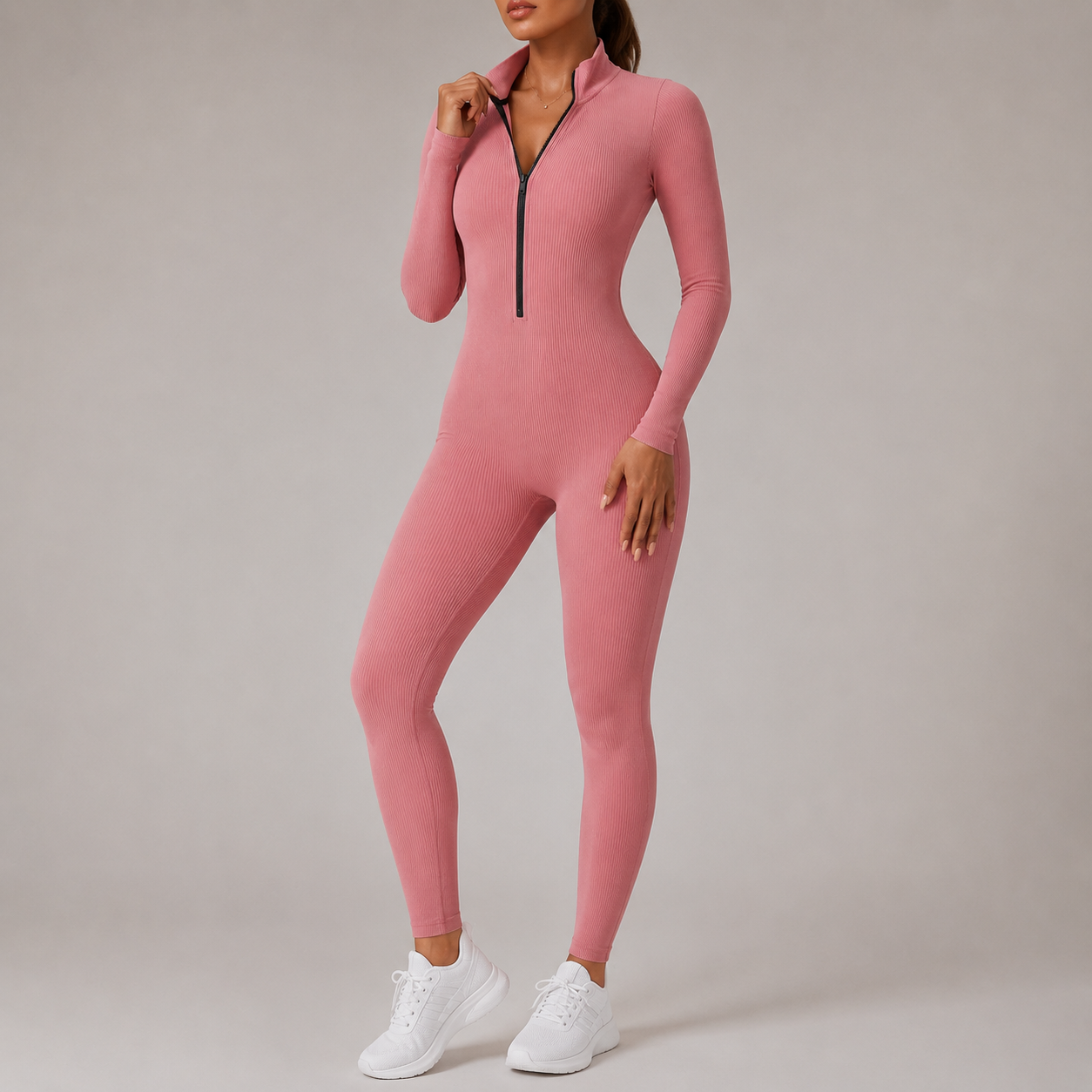 Women’s Seamless One-Piece Yoga Jumpsuit – Quick Dry