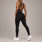 Women’s Cutout Wide Strap Active Jumpsuit