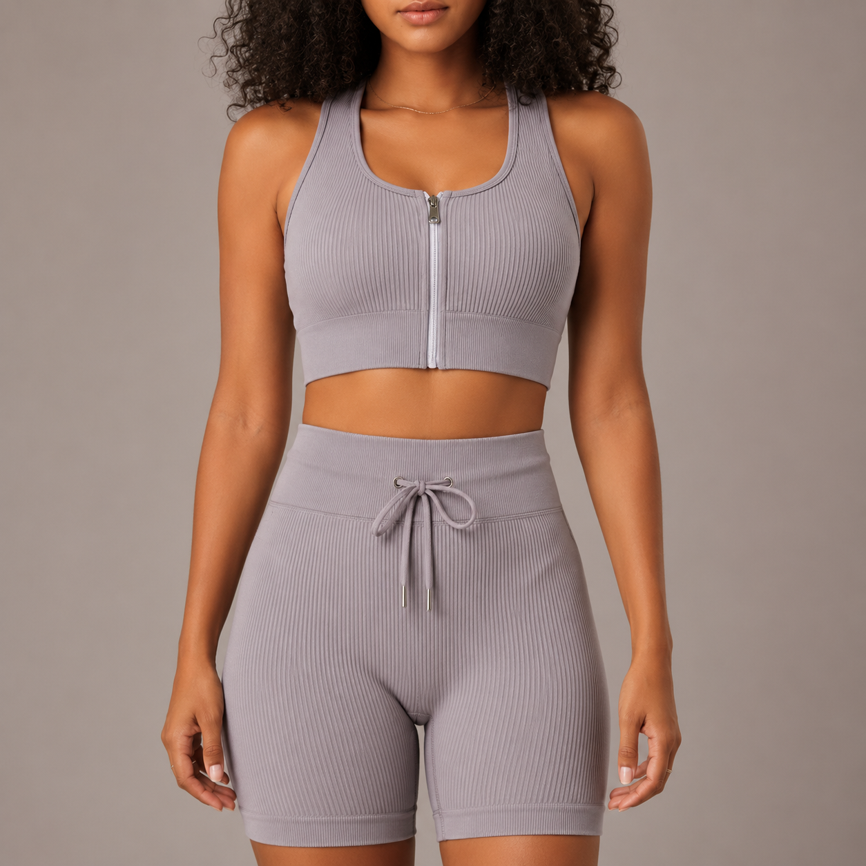 Women’s Seamless Sports Bra And Shorts Yoga Set