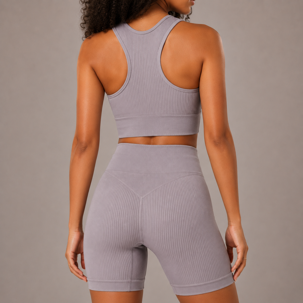 Women’s Seamless Sports Bra And Shorts Yoga Set