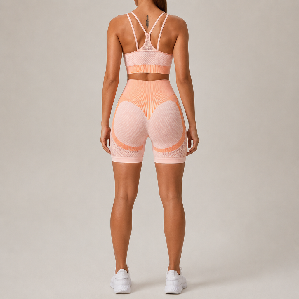 Women’s Seamless Yoga Outfit Set – Moisture-Wicking