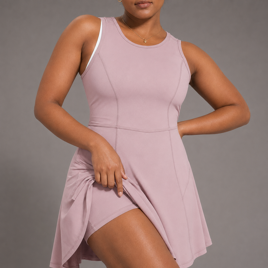 Women’s Backless Sports Dress Jumpsuit for Yoga & Gym