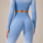 Women’s Seamless Gradient Yoga Set Long Sleeve & Leggings